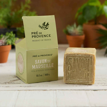 Alternate Image of 72% Marseille Soap Cube, natural colored soap cube and box