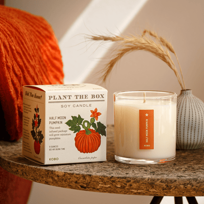 Alternate Image of Half Moon Pumpkin Plant The Box Candle