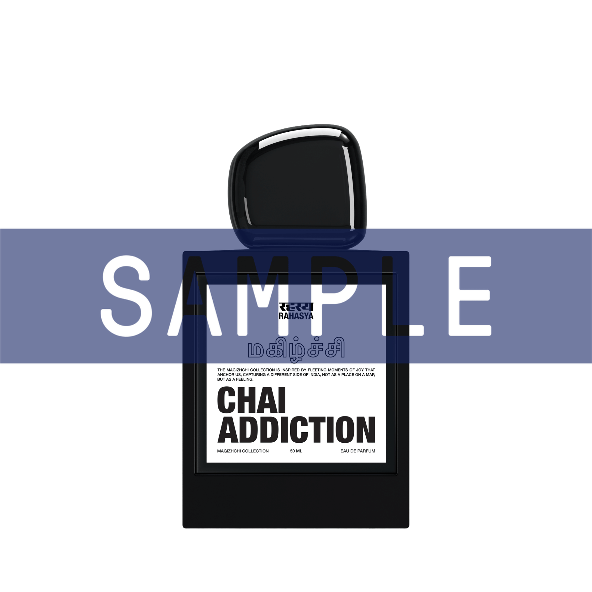 Primary Image of Sample - Chai Addiction EDP black perfume bottle with white label