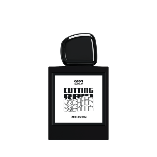 Primary Image of Cutting Rain EDP black perfume bottle with white label