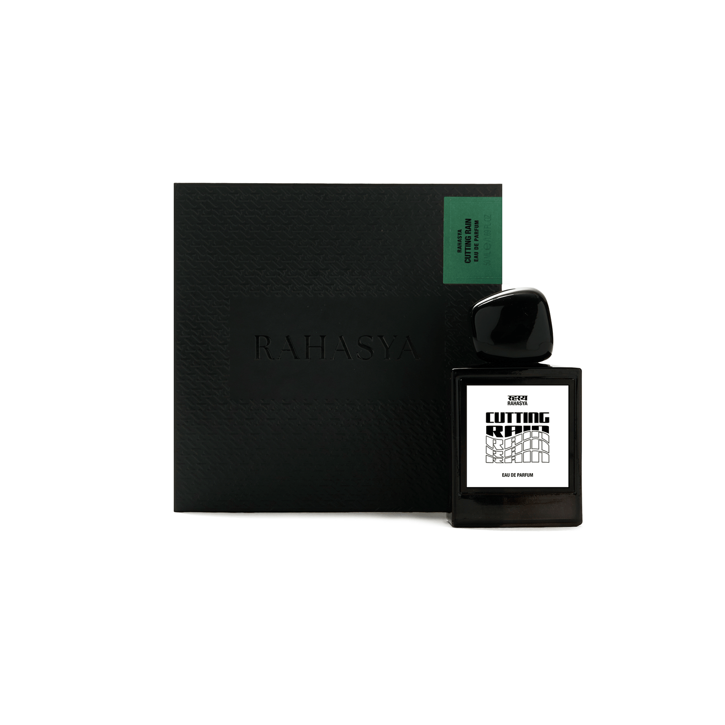 Alternate Image of Cutting Rain EDP black perfume bottle with white label