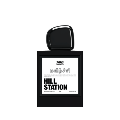 Primary Image of Hill Station EDP black perfume bottle with white label
