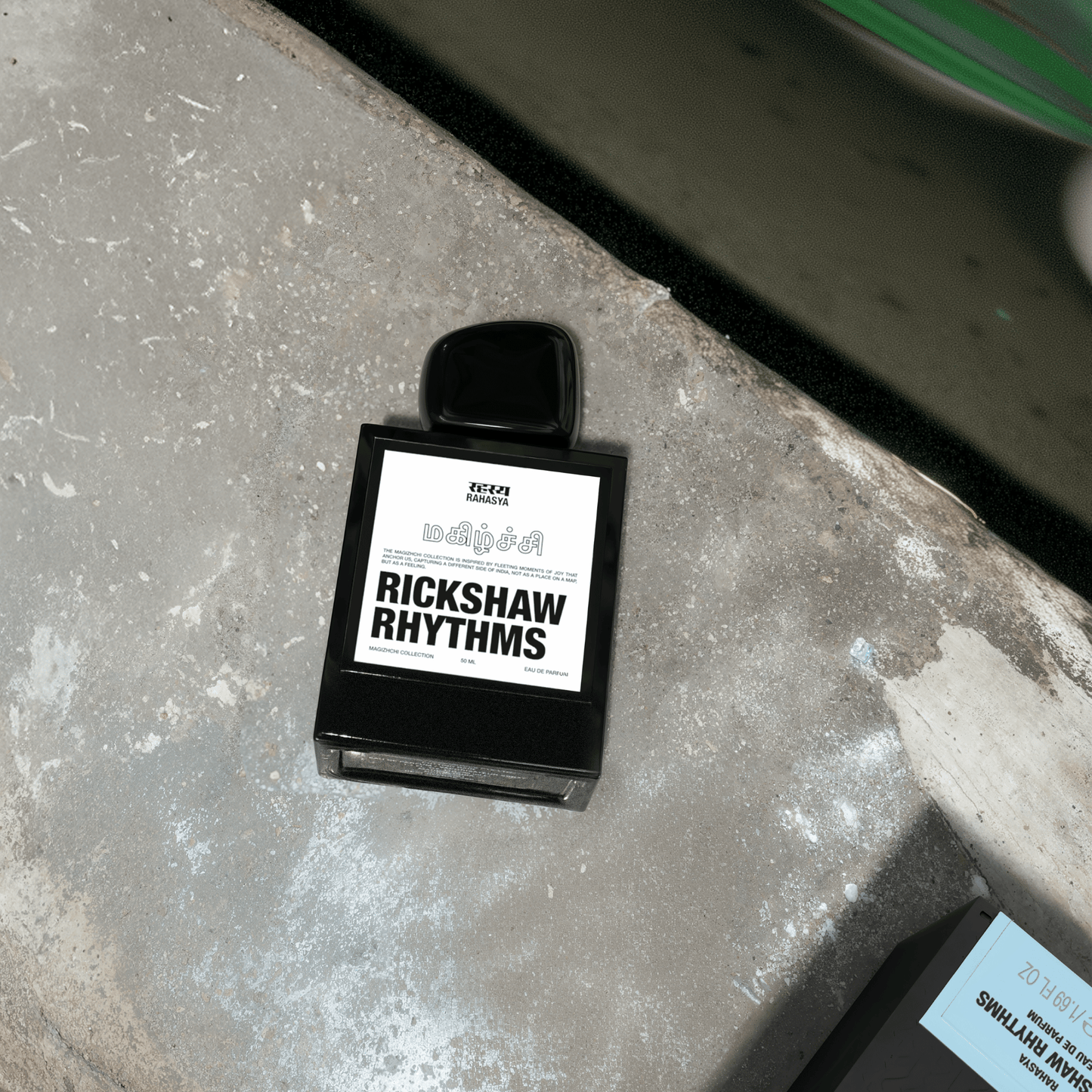 Alternate Image of Rickshaw Rhythyms EDP black perfume bottle with white label