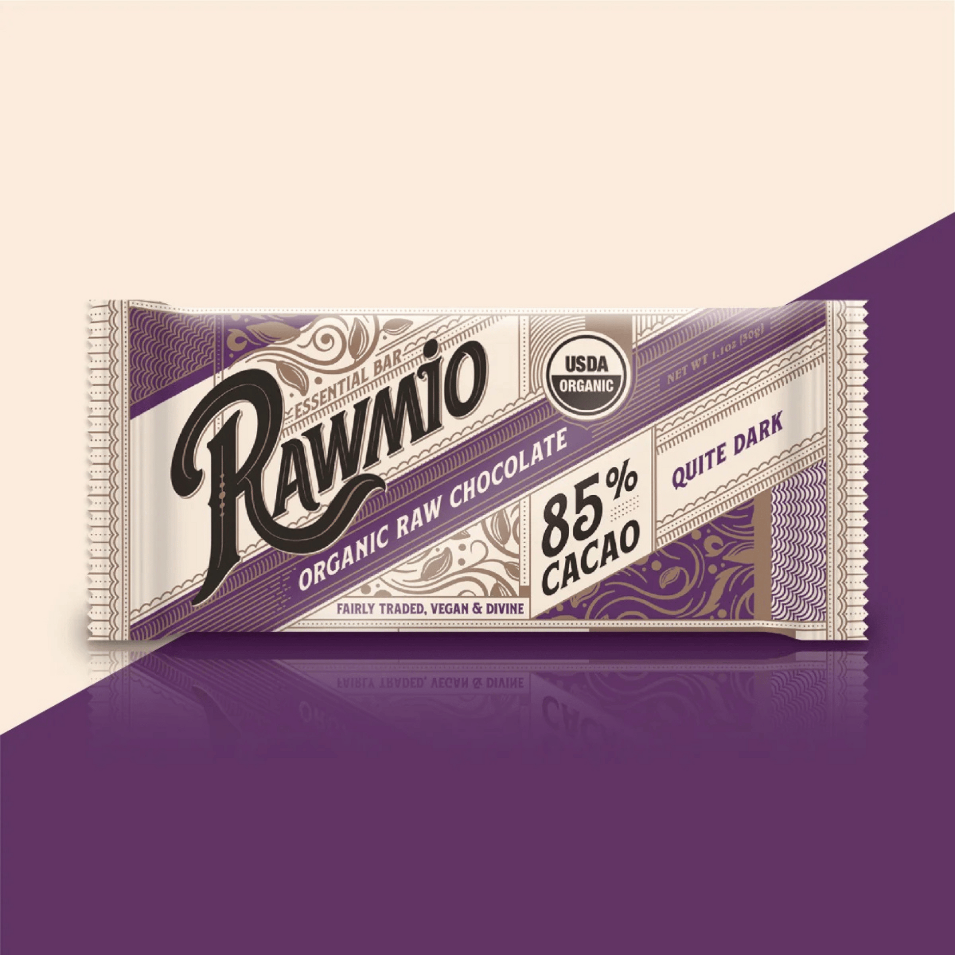 Alternate Image Rawmio Organic Essential 85% Quite Dark Chocolate Bar 