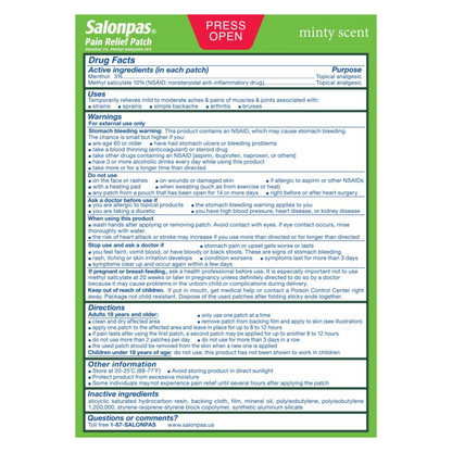 Alternate Image of Salonpas Pain Relieving Patch (20 patches)