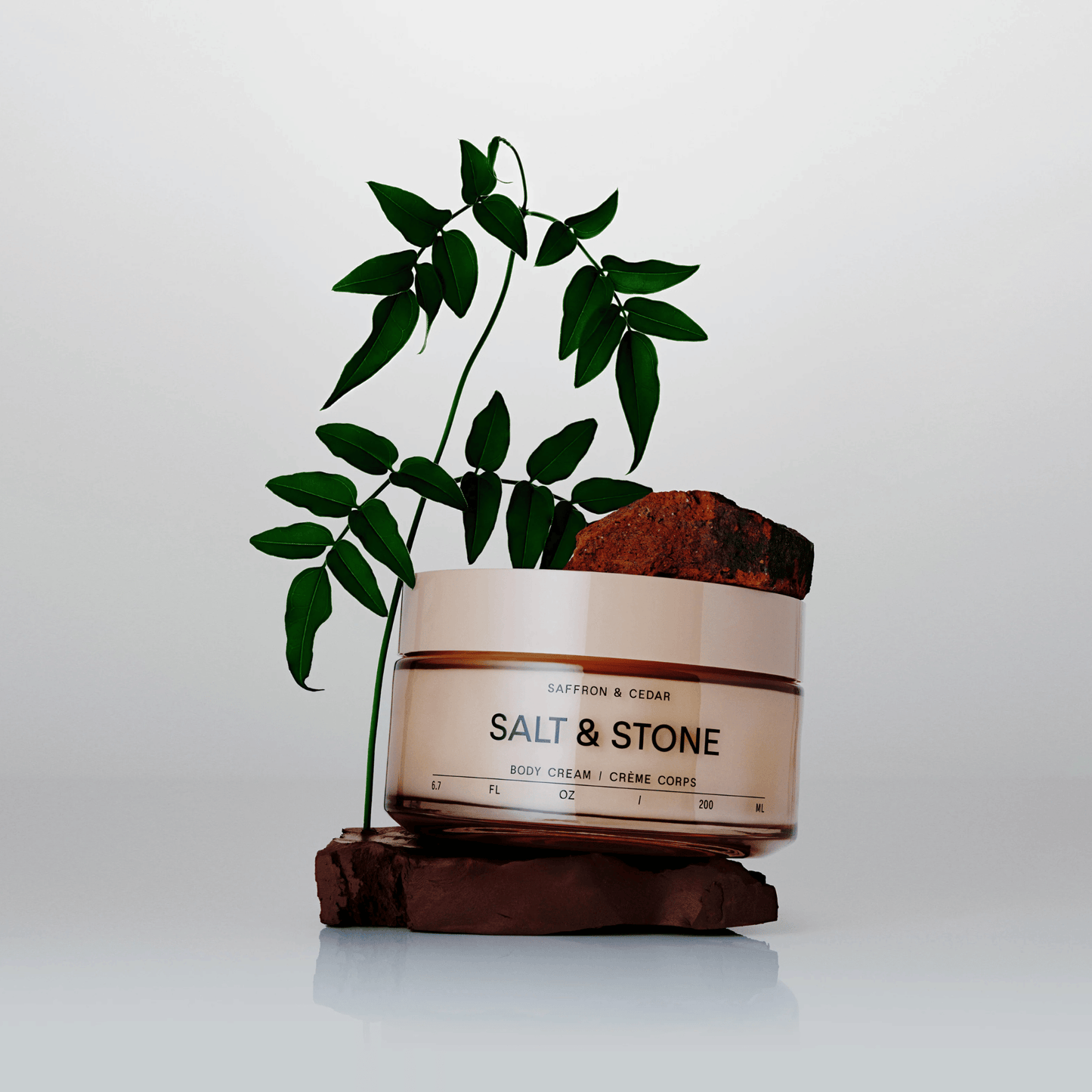 Alternate Image of Saffron and Cedar Body Cream, round glass jar of body cream