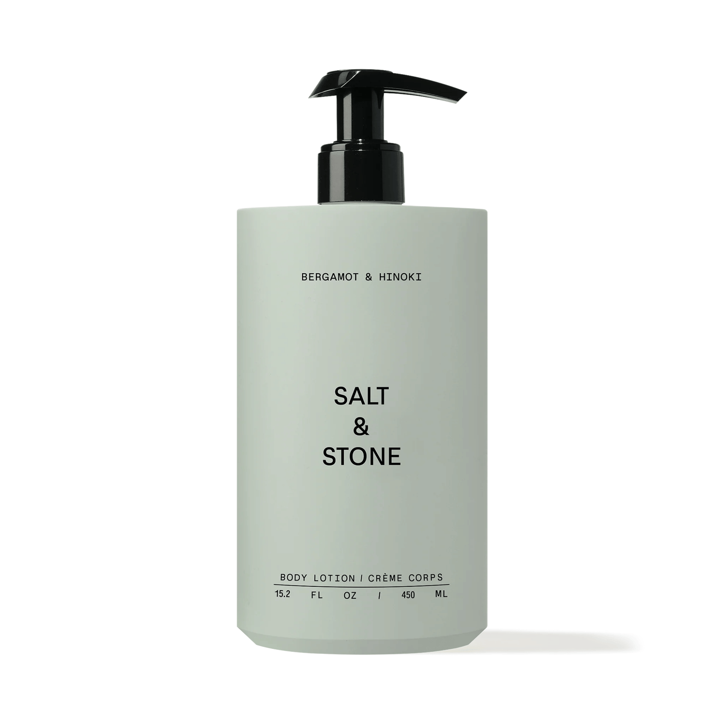 Primary Image of Bergamot and Hinoki Body Lotion, round plastic body lotion with pump