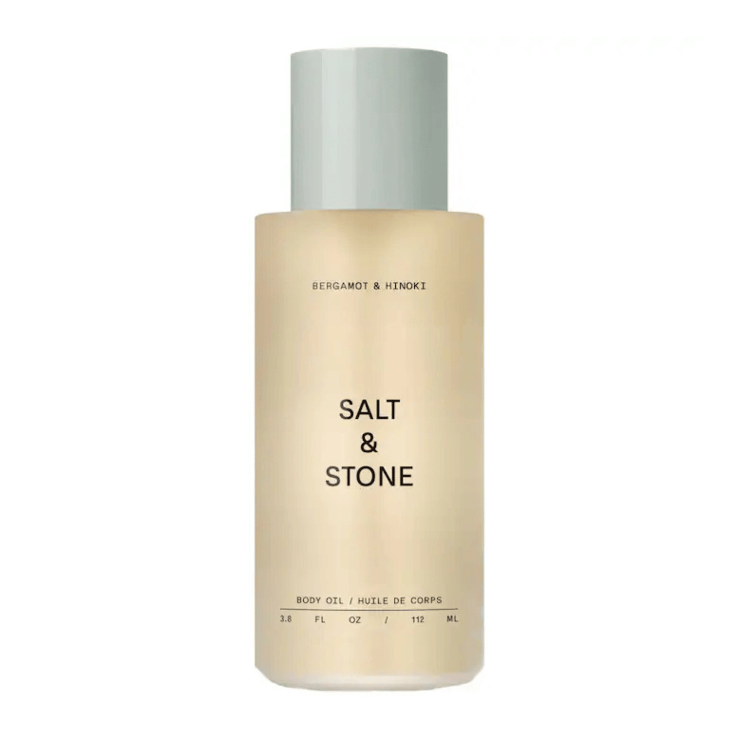 Primary Image of Bergamot and Hinoki Body Oil, frosted glass body oil bottle