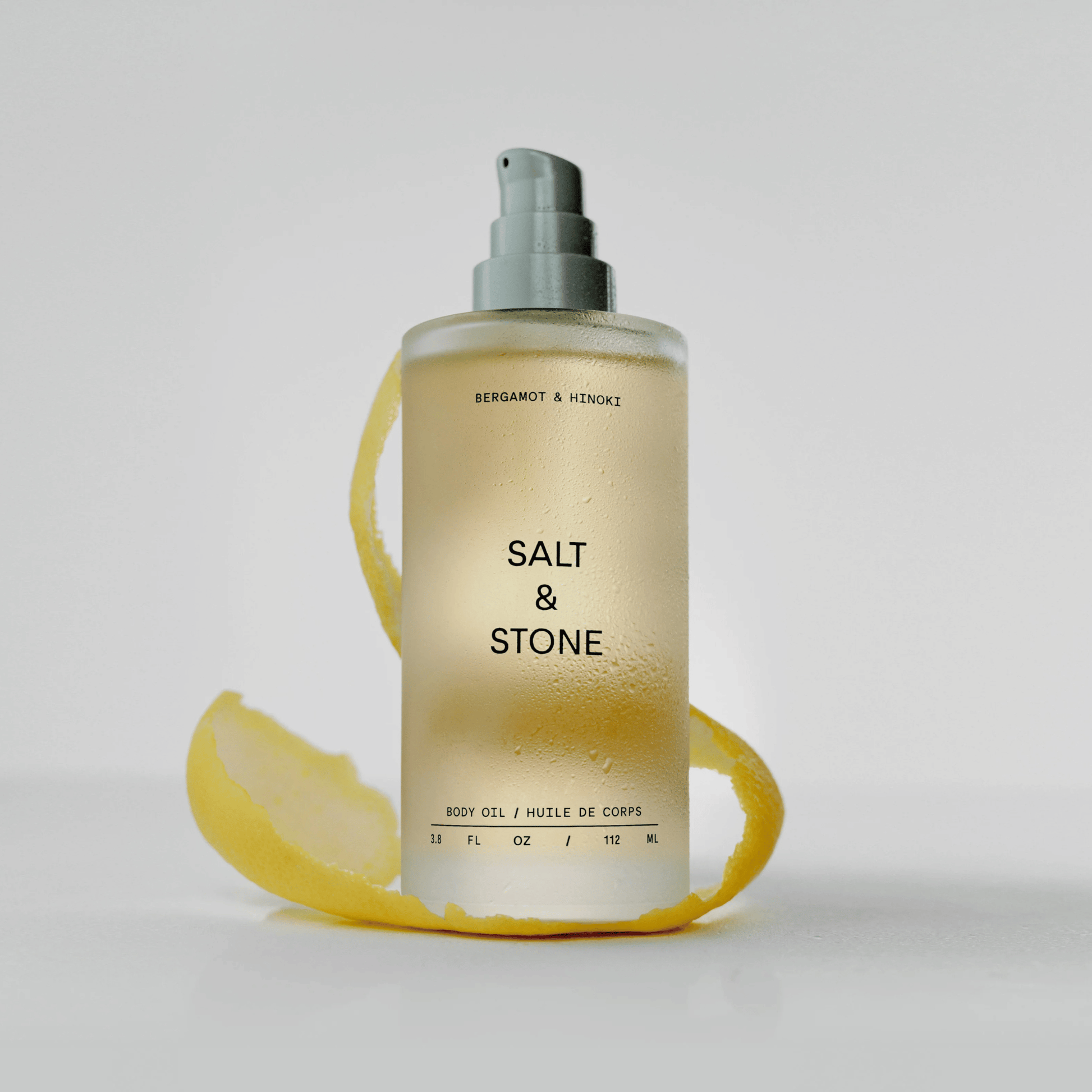 Alternate Image of Bergamot and Hinoki Body Oil, frosted glass body oil bottle