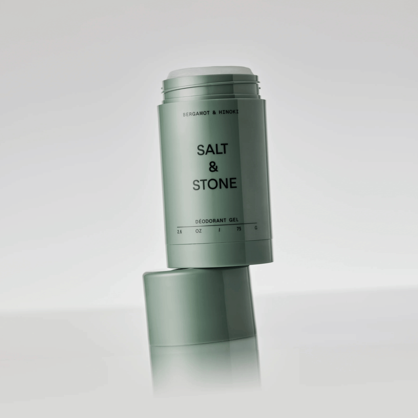 Alternate Image of Bergamot and Hinoki Natural Deodorant Gel, round plastic deodorant stick