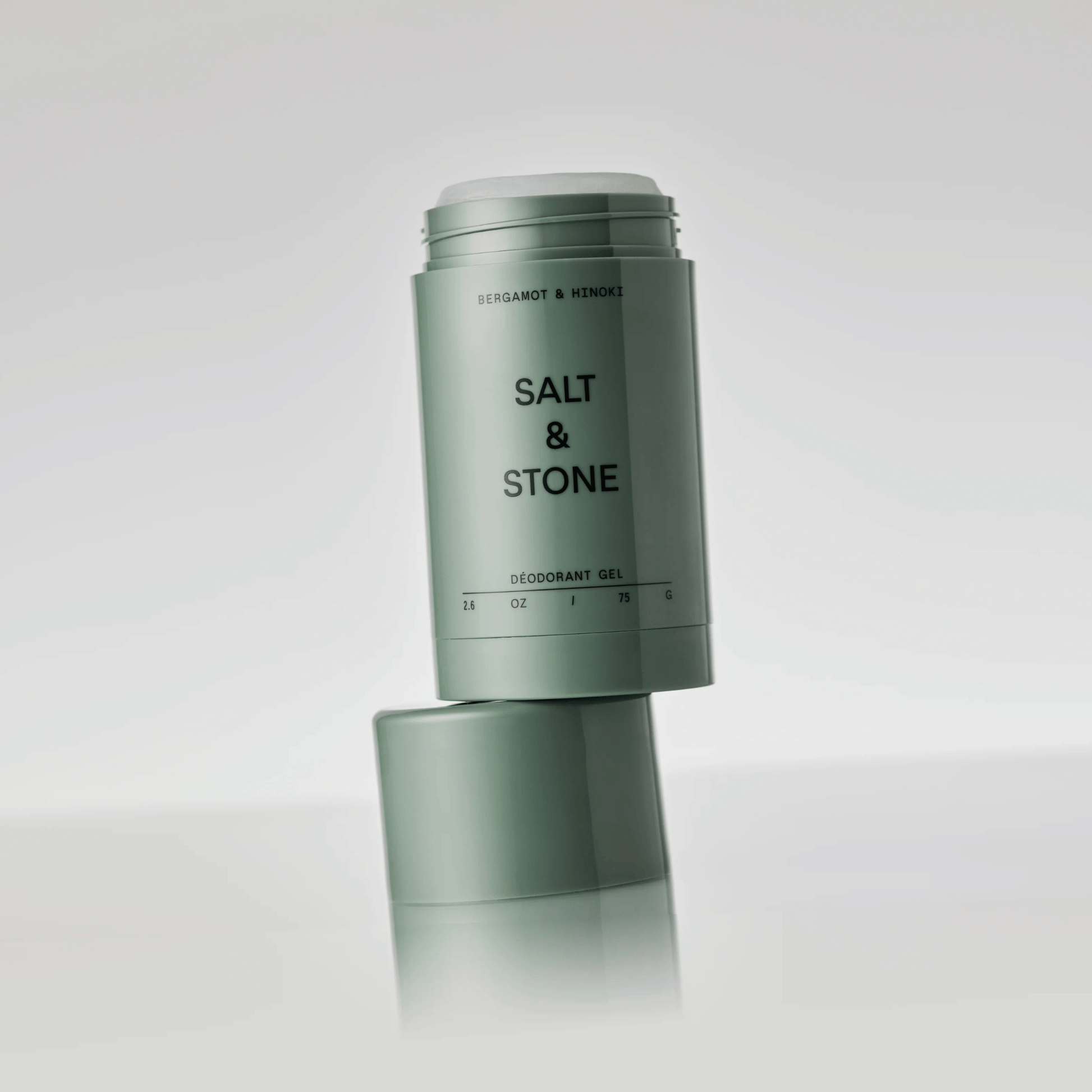Alternate Image of Bergamot and Hinoki Natural Deodorant Gel, round plastic deodorant stick
