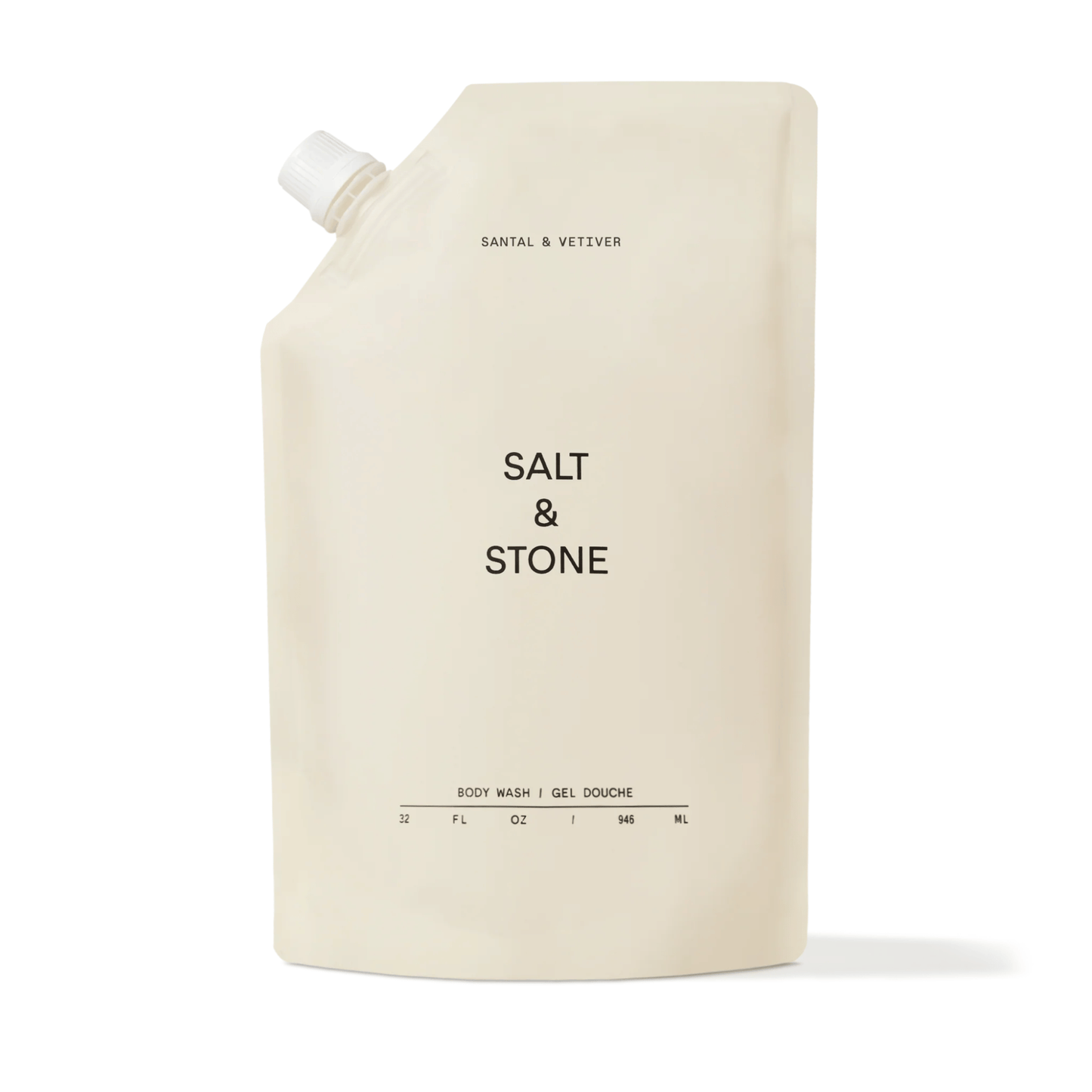 Primary Image of Santal & Vetiver Body Wash Refill, beige body wash refill pouch