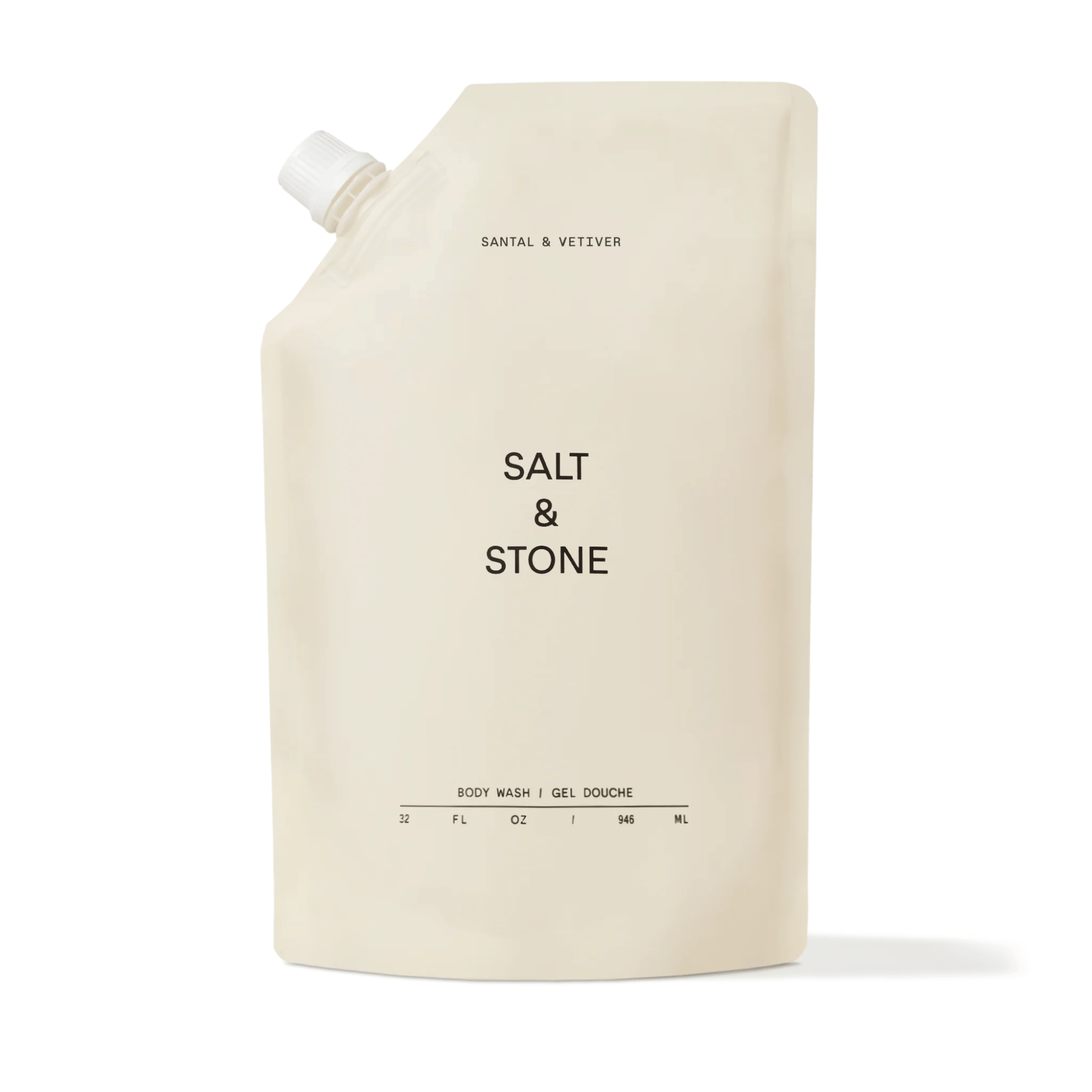 Primary Image of Santal & Vetiver Body Wash Refill, beige body wash refill pouch