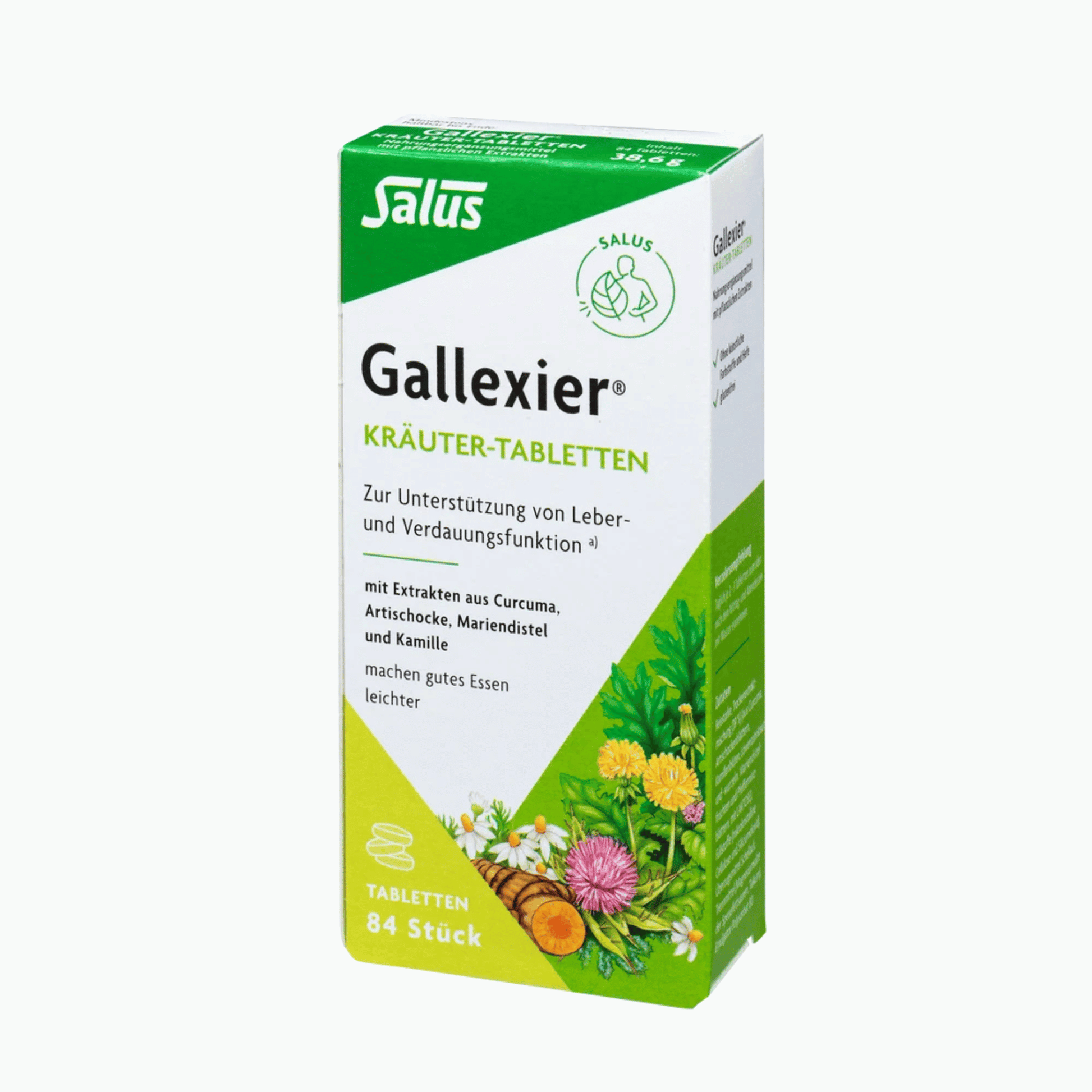 Alternate Image of Gallexier Tablets, herbal supplement box with German writing