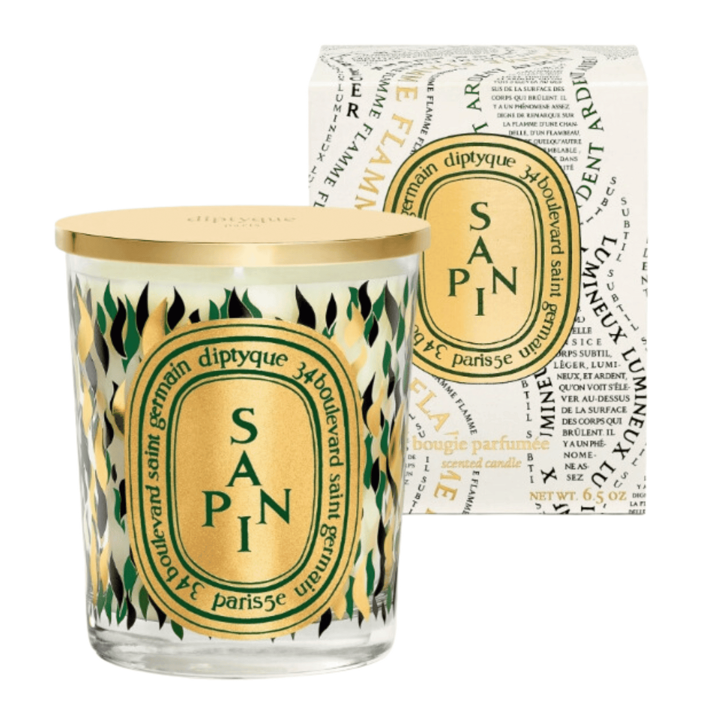 Primary Image of Holiday Pine Tree (Sapin) Candle with Lid
