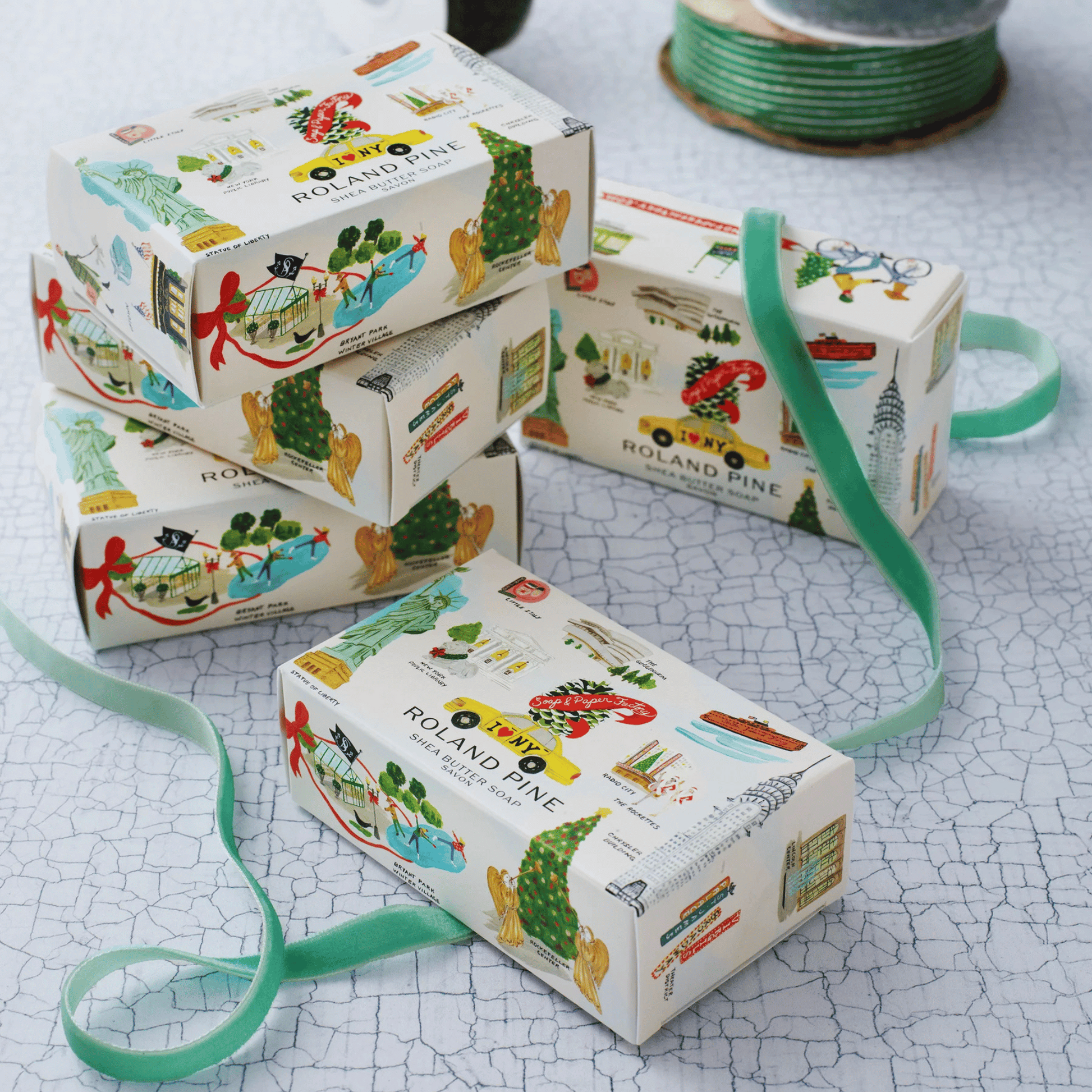 Alternate image of Soap & Paper Factory Holiday in New York Roland Pine Shea Butter Boxed Soap Bar (5 oz)