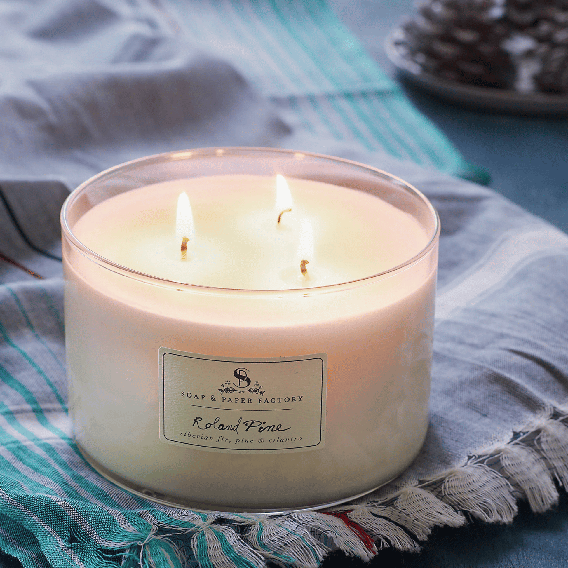 Alternate Image of Roland Pine Three-Wick Soy Candle