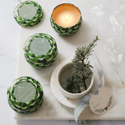 Alternate Image of Roland Pine 3 oz Small Tin Soy Candle Trio