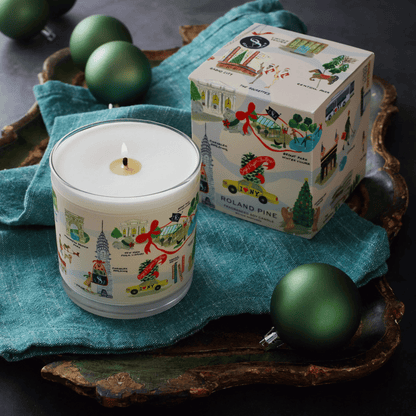 Alternate Image of Holiday in New York Roland Pine Glass Candle