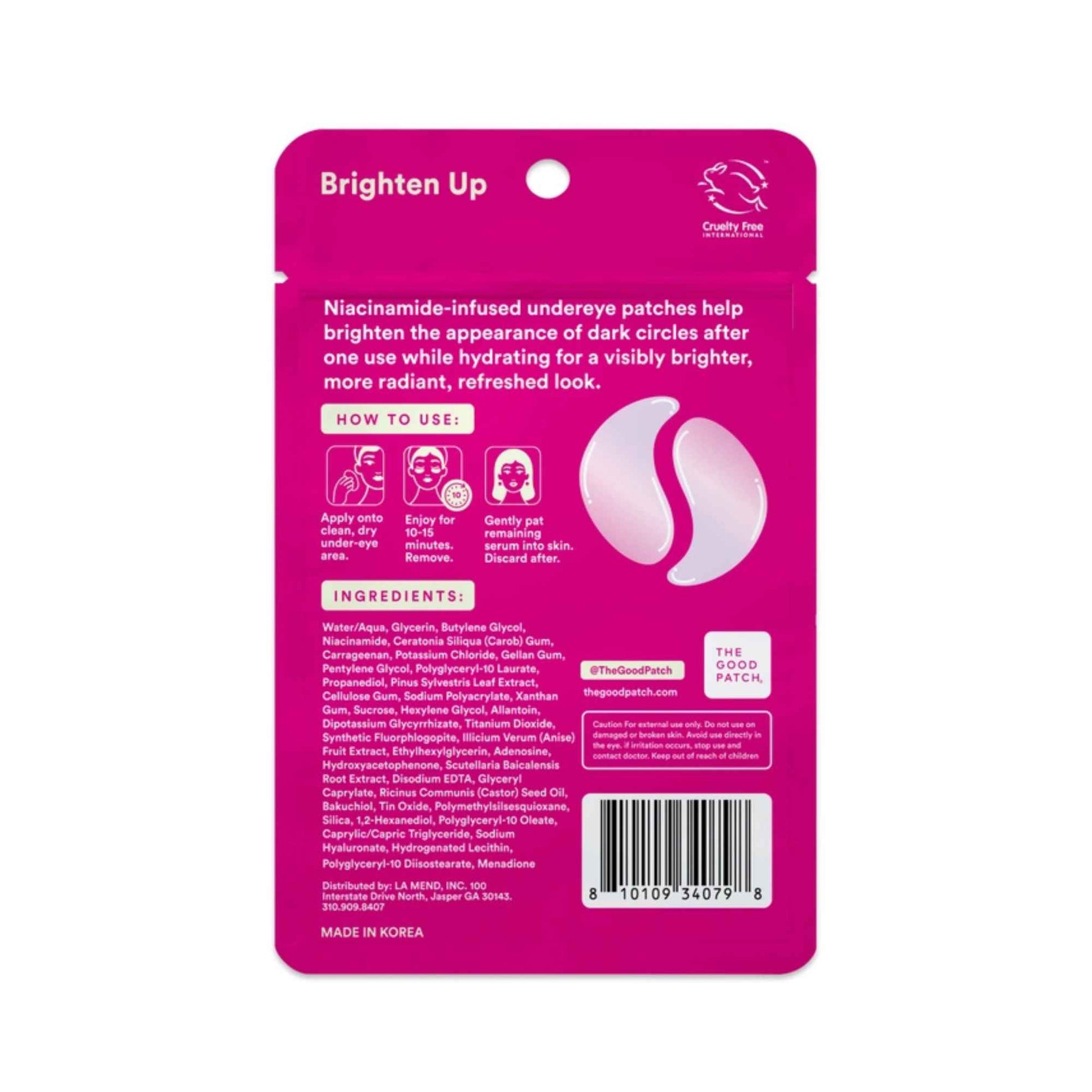 Alternate Image of Brighten Up Eye Patches, pink package