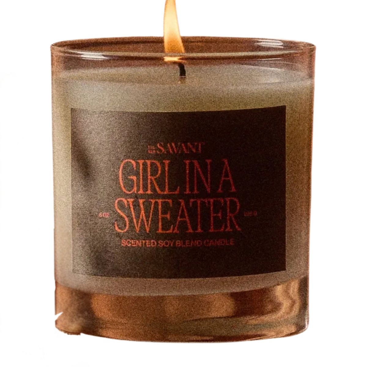 Primary Image of Girl In A Sweater Candle, candle with red label