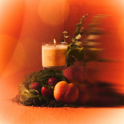 Alternate Image of Heatwave Candle, candle with orange label