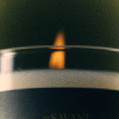 Alternate Image of Library In A Forest Candle, candle with dark green label