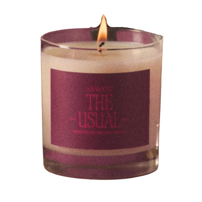 Primary Image of The Usual Candle, candle with burgundy label