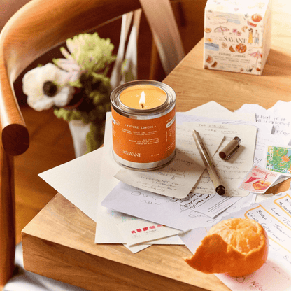 Alternate Image of Future Lovers Candle, candle with orange label