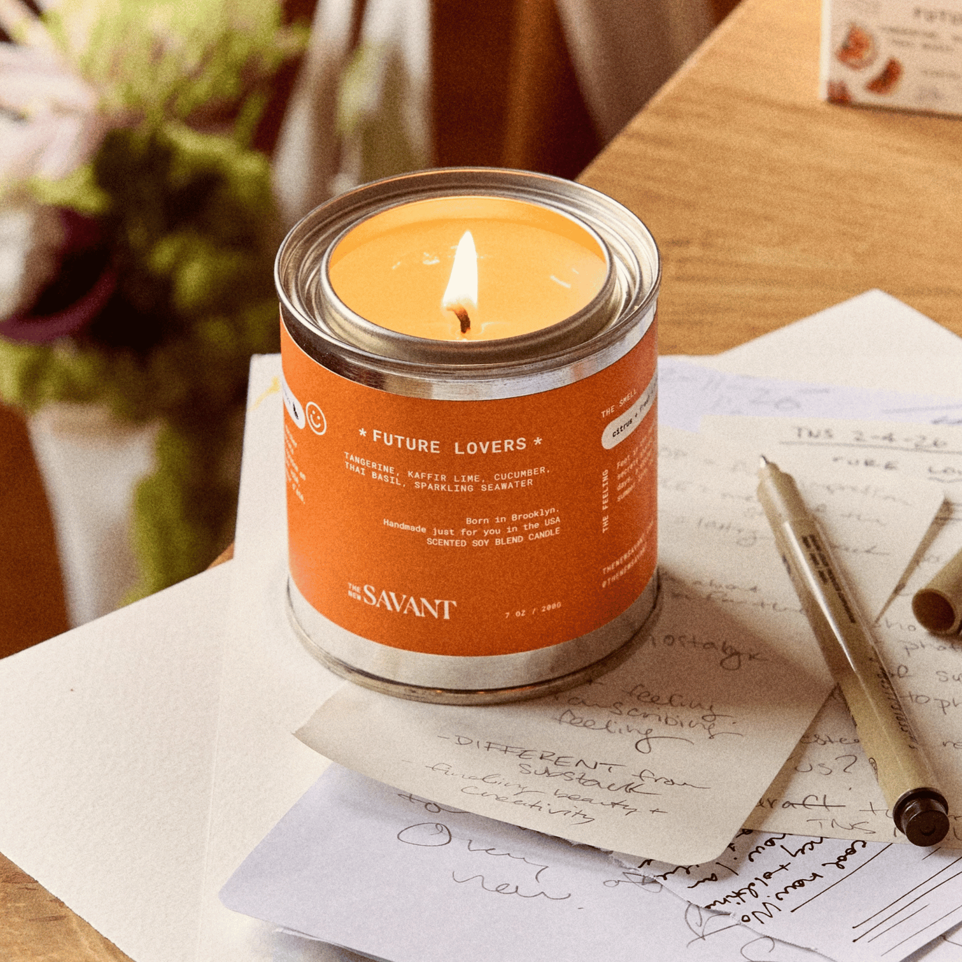 Alternate Image of Future Lovers Candle, candle with orange label