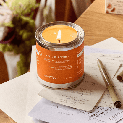 Alternate Image of Future Lovers Candle, candle with orange label