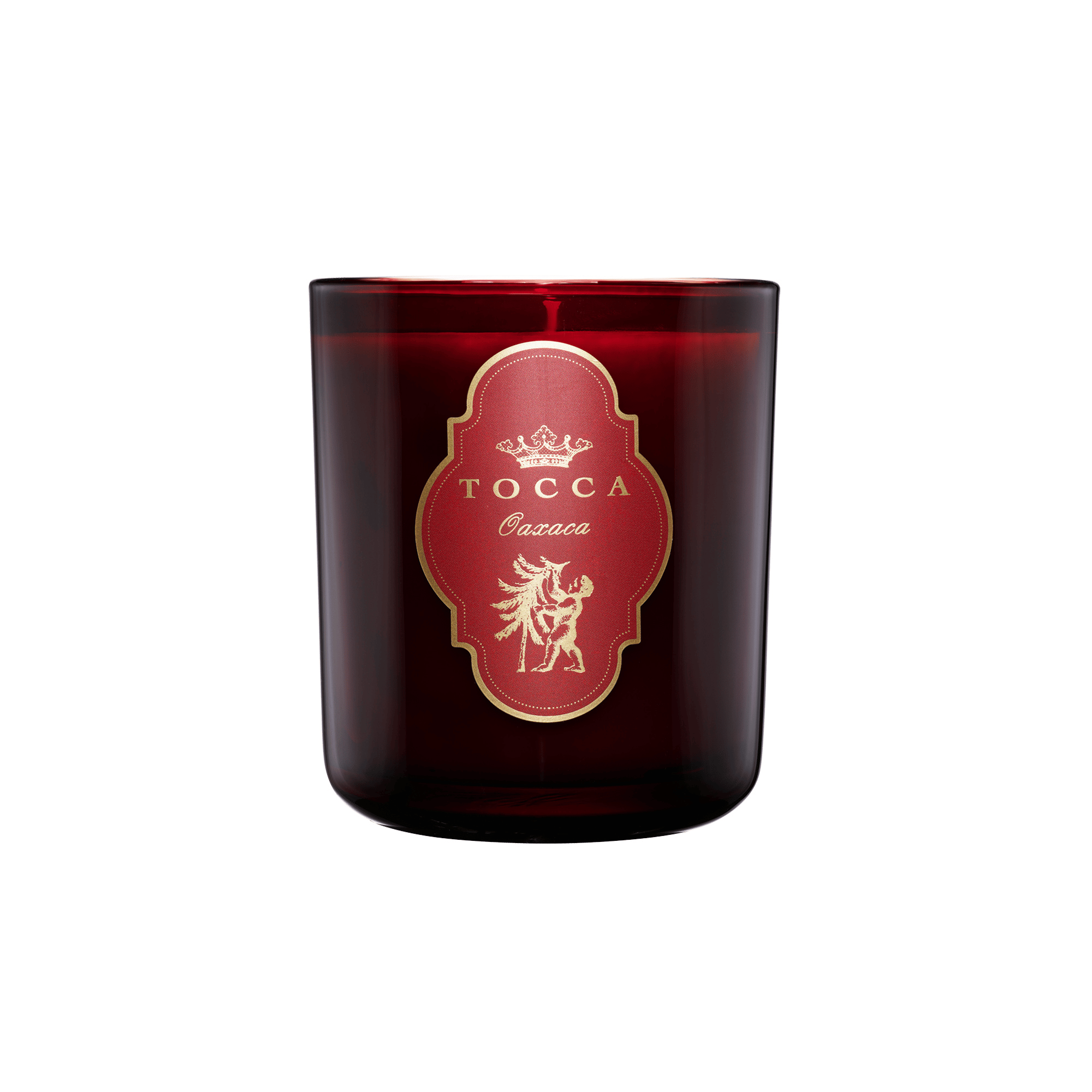 Oaxaca Red Glass Candle