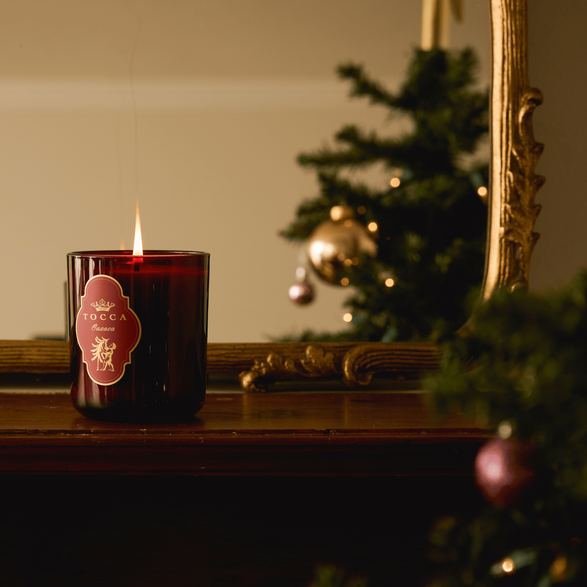 Oaxaca Red Glass Candle - Thumbnail 3