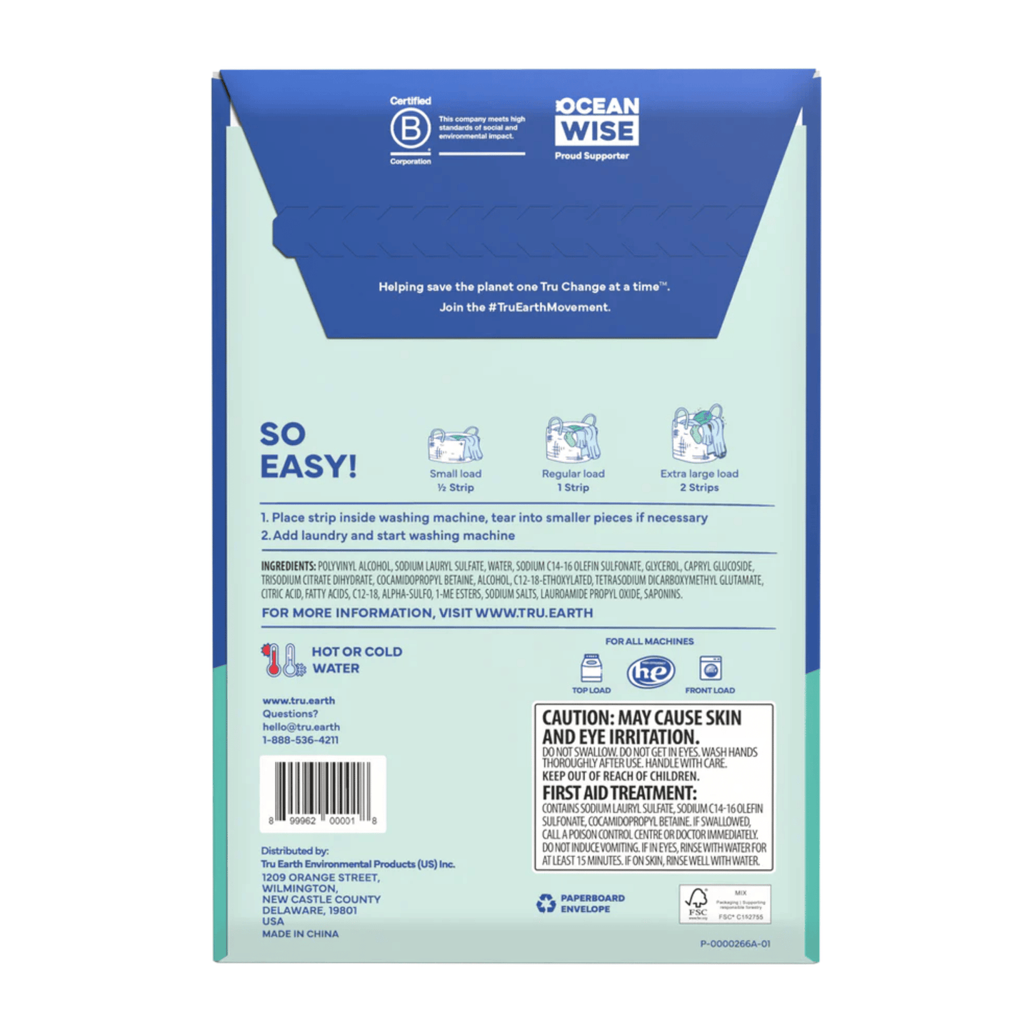 Alternate Image of Eco-strips Fragrance Free Laundry Detergent, paper sleeve for detergent strips