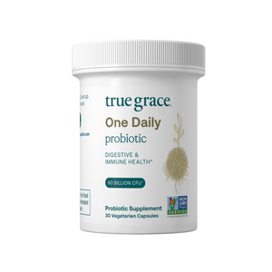 Front view of One Daily Probiotic supplement bottle showcasing 90 billion CFU on a plain white background