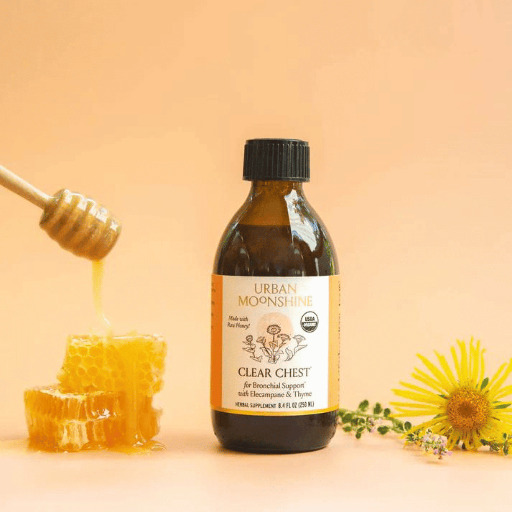 Urban Moonshine Clear Chest Herbal Syrup (4.2 fl oz) Smallflower