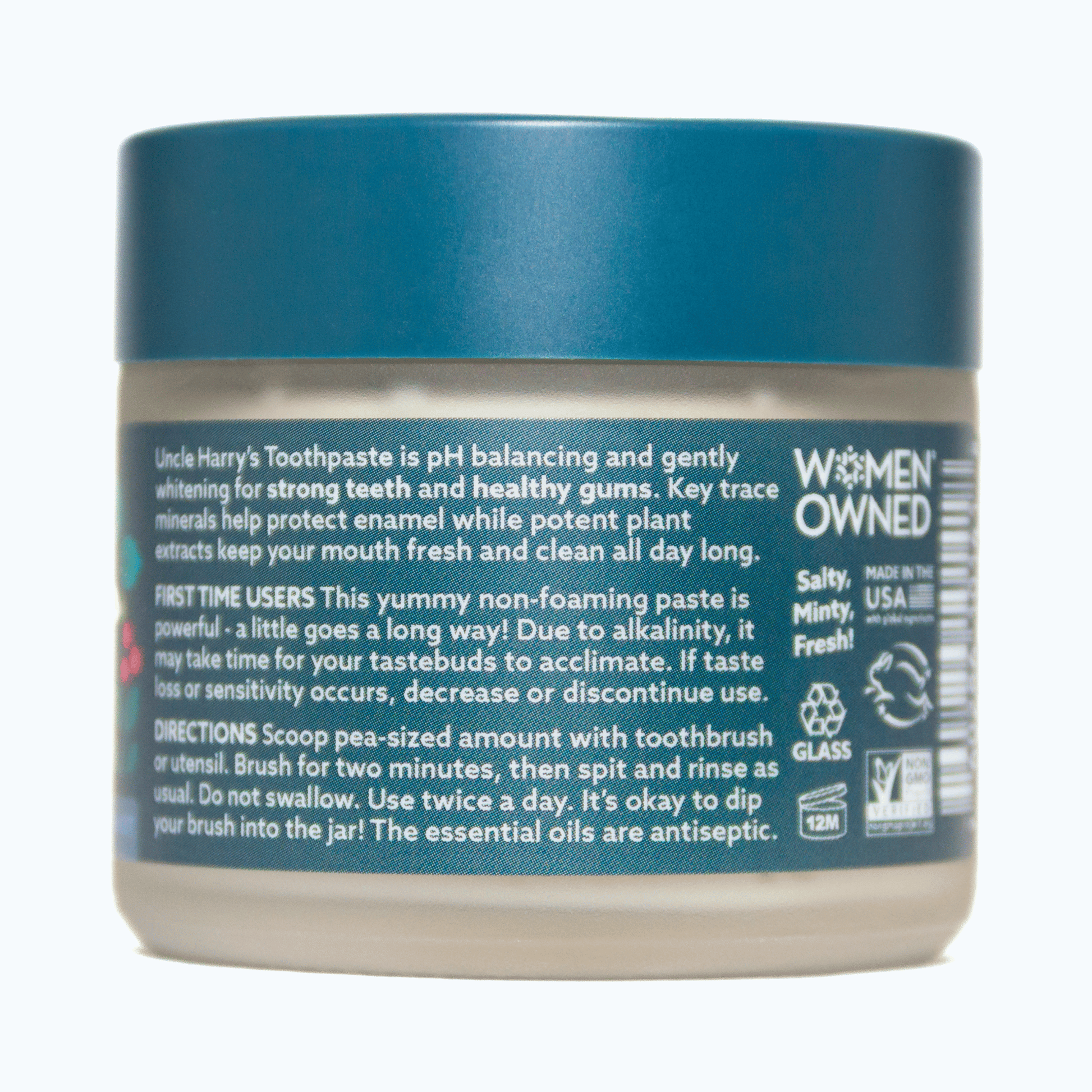 Alternate Image of Bliss Mint Toothpaste, frosted jar with blue lid and label