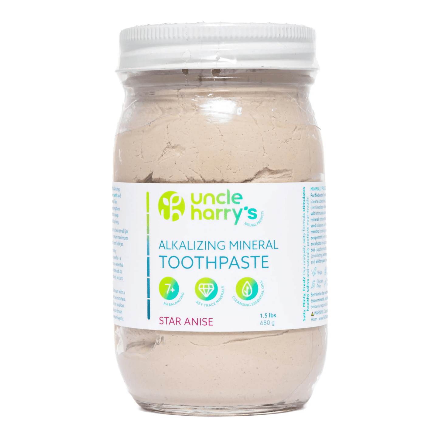 Primary Image of Anise Toothpaste Jar, clear jar with white lid and label