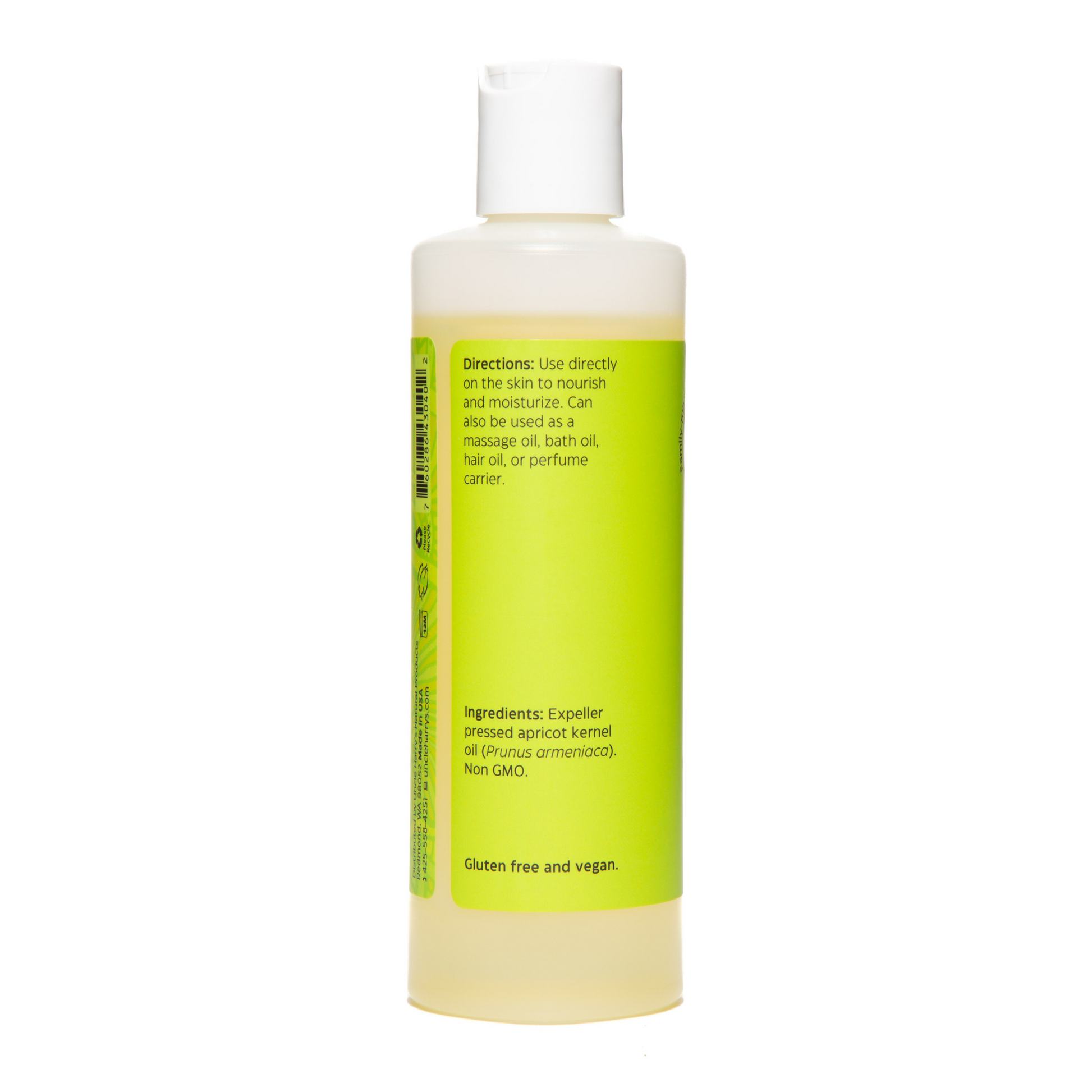 alternate image of uncle harry's apricot kernel oil 8oz