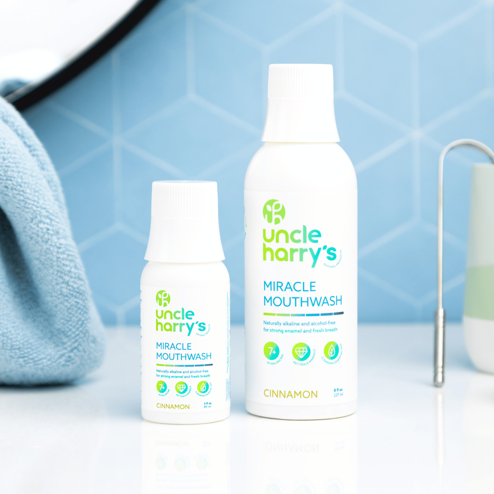 Alternate Image of Cinnamon Miracle Mouthwash, white mouthwash bottle