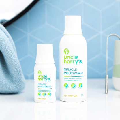 Alternate Image of Cinnamon Miracle Mouthwash, white mouthwash bottle