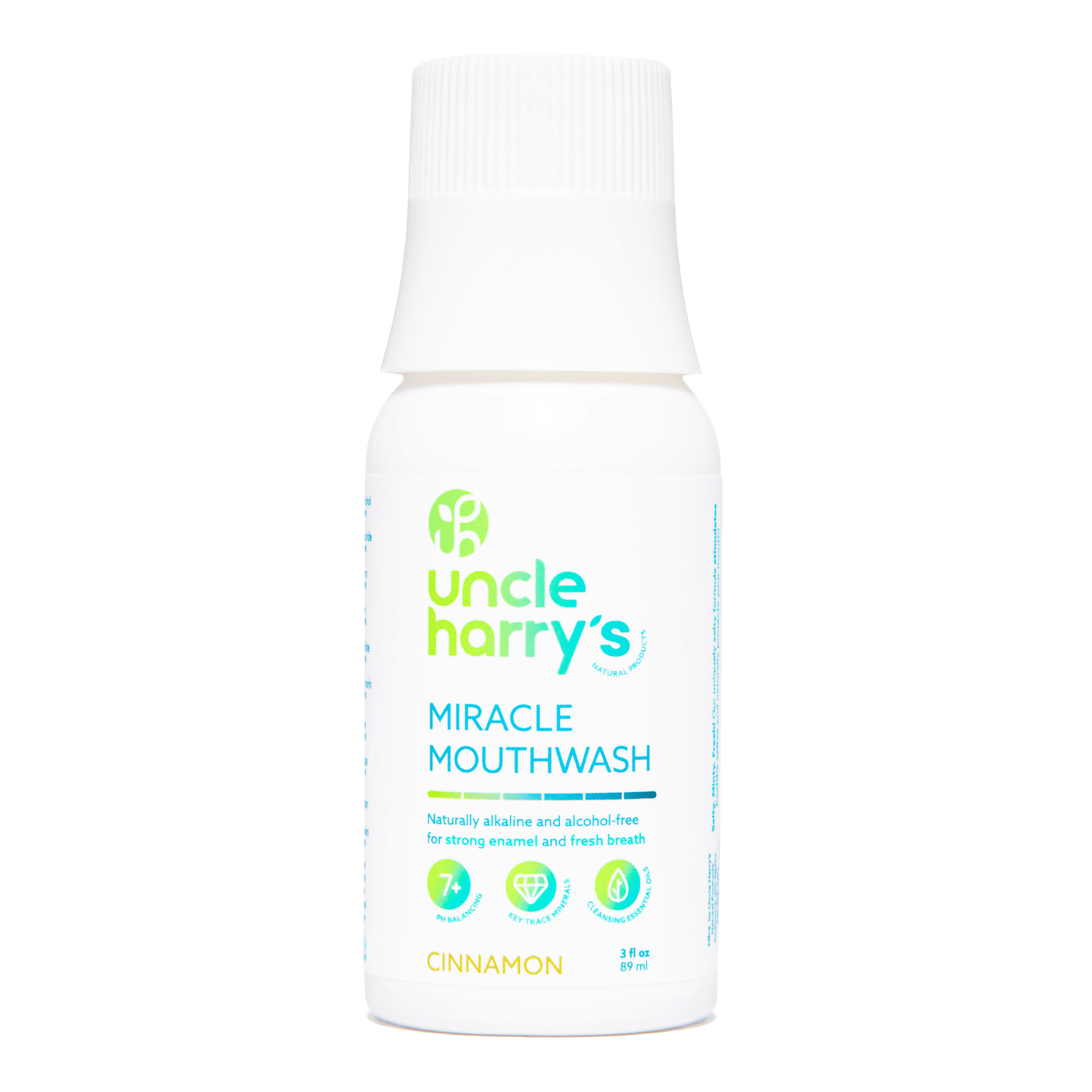 Primary Image of Cinnamon Miracle Mouthwash 3 oz, white mouthwash bottle