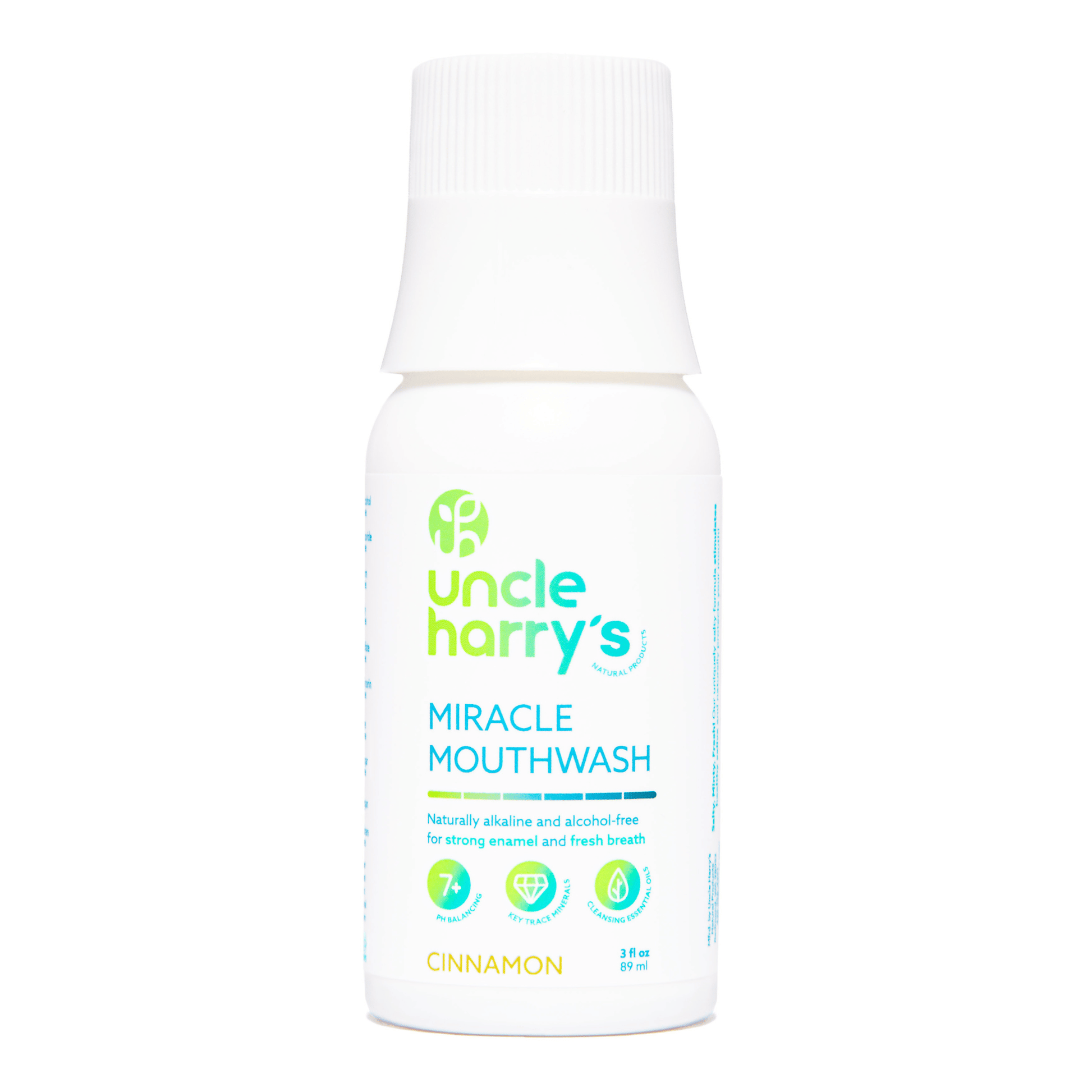 Primary Image of Cinnamon Miracle Mouthwash 3 oz, white mouthwash bottle