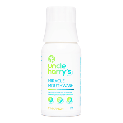 Primary Image of Cinnamon Miracle Mouthwash 3 oz, white mouthwash bottle