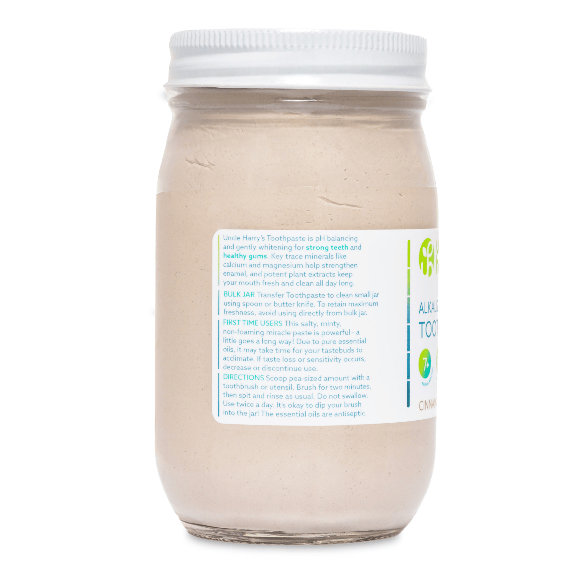 Alternate Image of Cinnamon Toothpaste Jar, clear jar with white lid and label