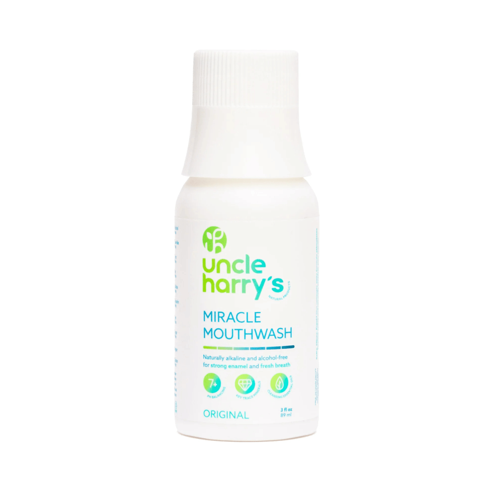 Primary Image of Miracle Mouthwash 3 oz, white bottle with dosing cap
