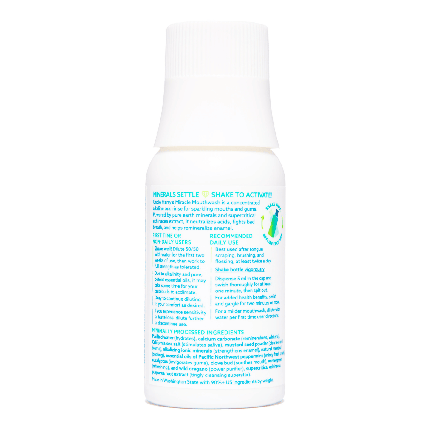 Alternate Image of Miracle Mouthwash 3 oz, white bottle with dosing cap