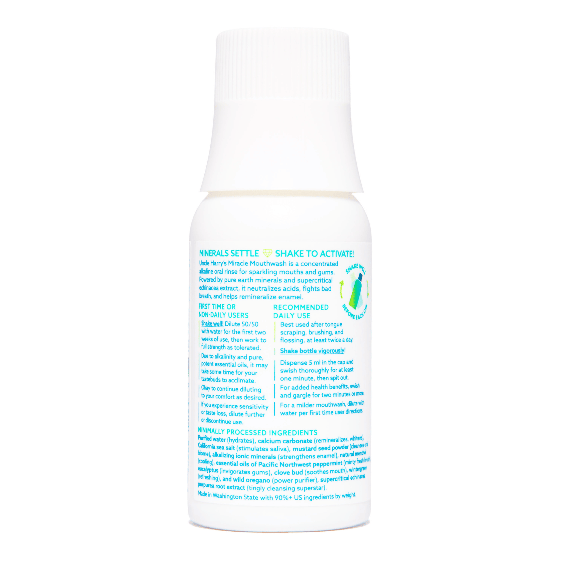 Alternate Image of Miracle Mouthwash 3 oz, white bottle with dosing cap