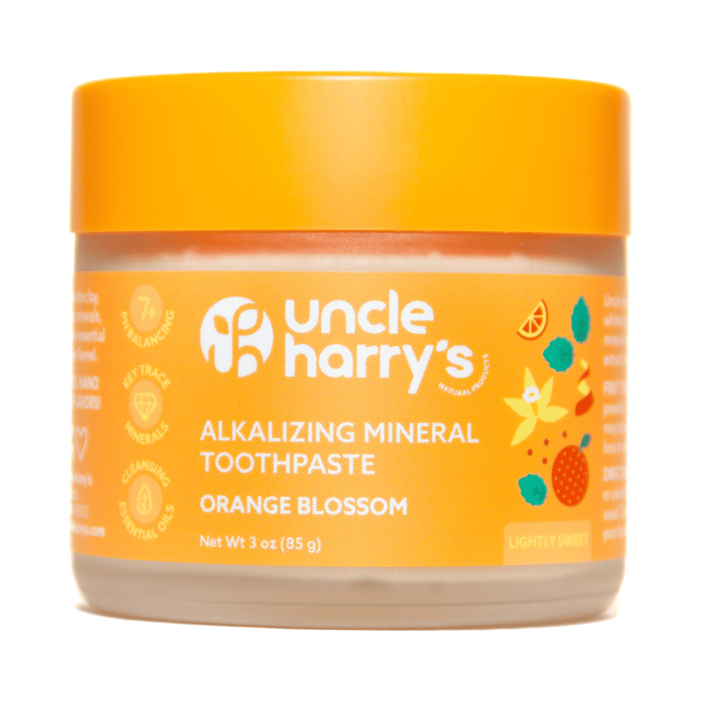 Primary Image of Orange Blossom Toothpaste, frosted jar with orange lid and label