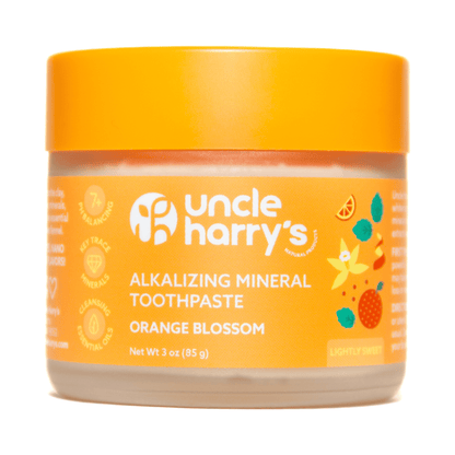 Primary Image of Orange Blossom Toothpaste, frosted jar with orange lid and label
